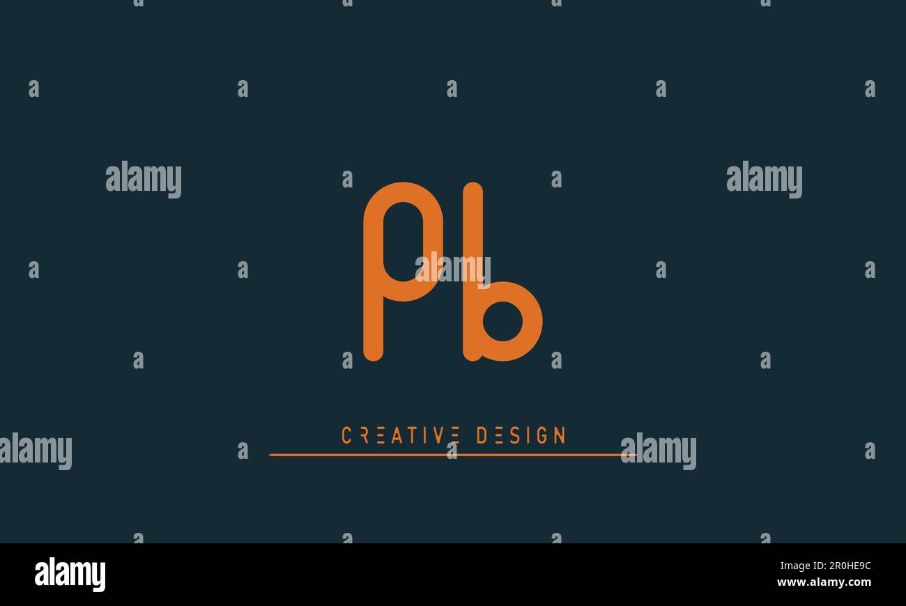 Lettres de l'alphabet moderne Creative logo PB , BP Illustration de Vecteur