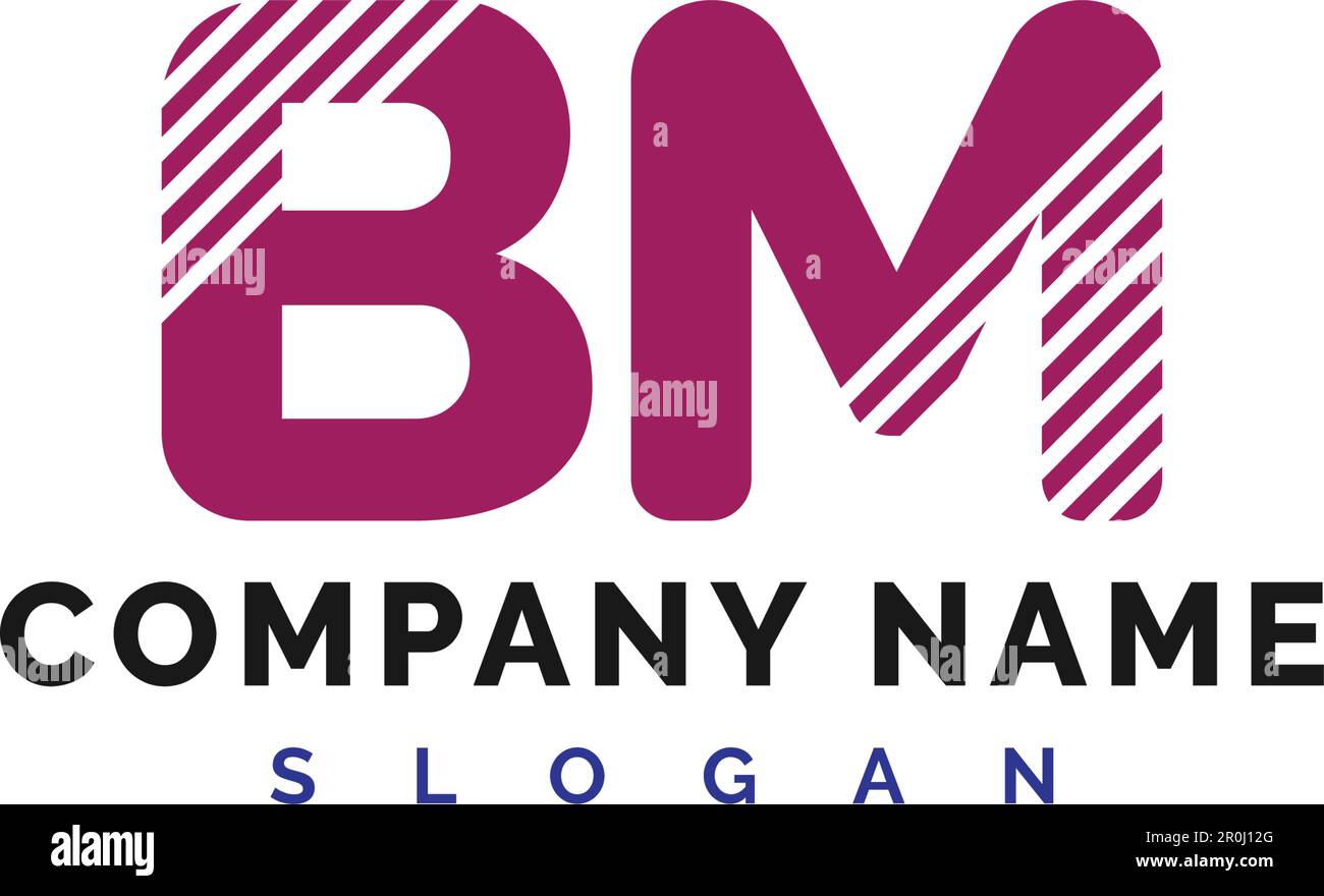 Logo BM. BM lettre logo icône Vector Illustration - Vector Illustration de Vecteur