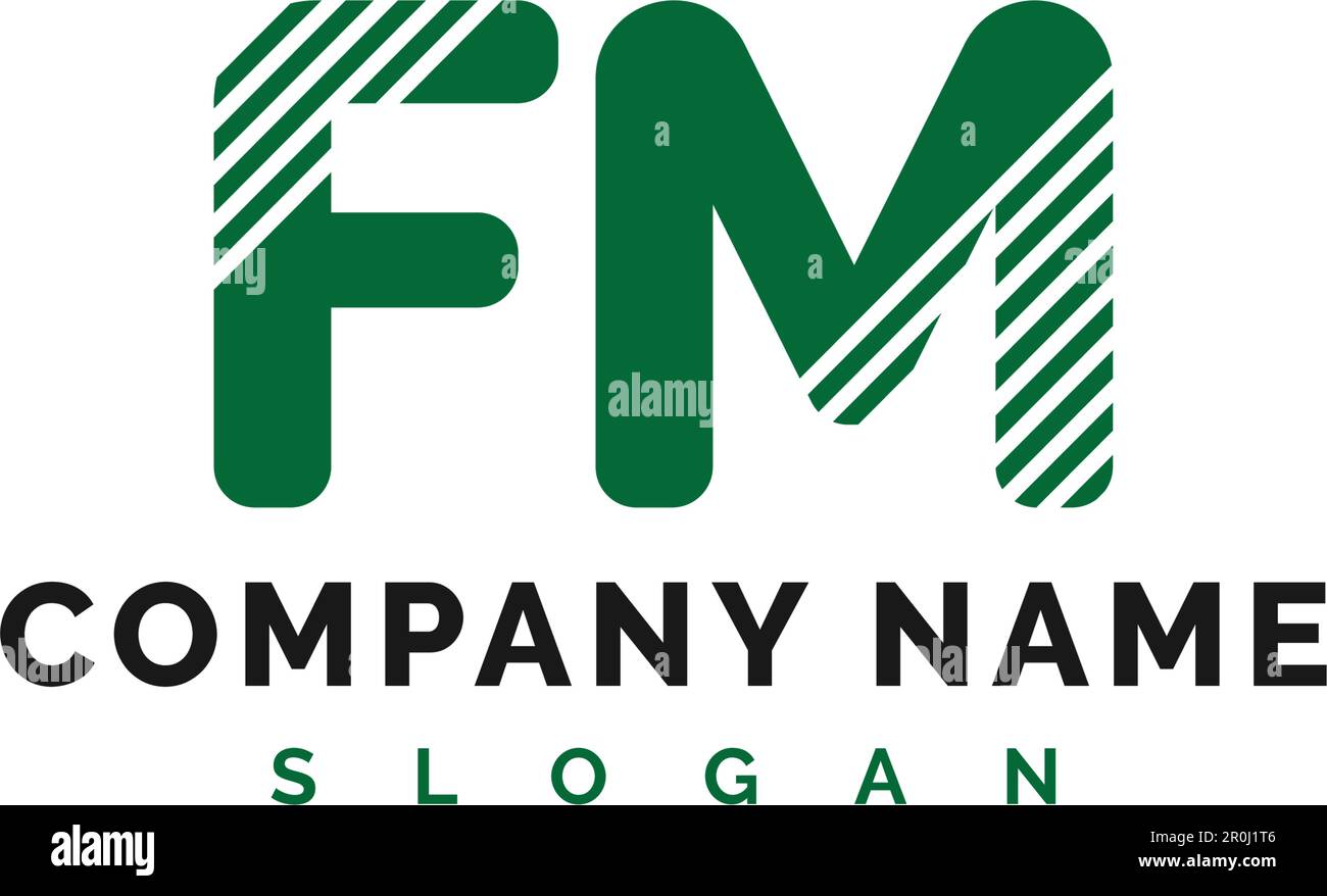 Logo lettre FM. Illustration vectorielle du logo lettre FM - Vector Illustration de Vecteur