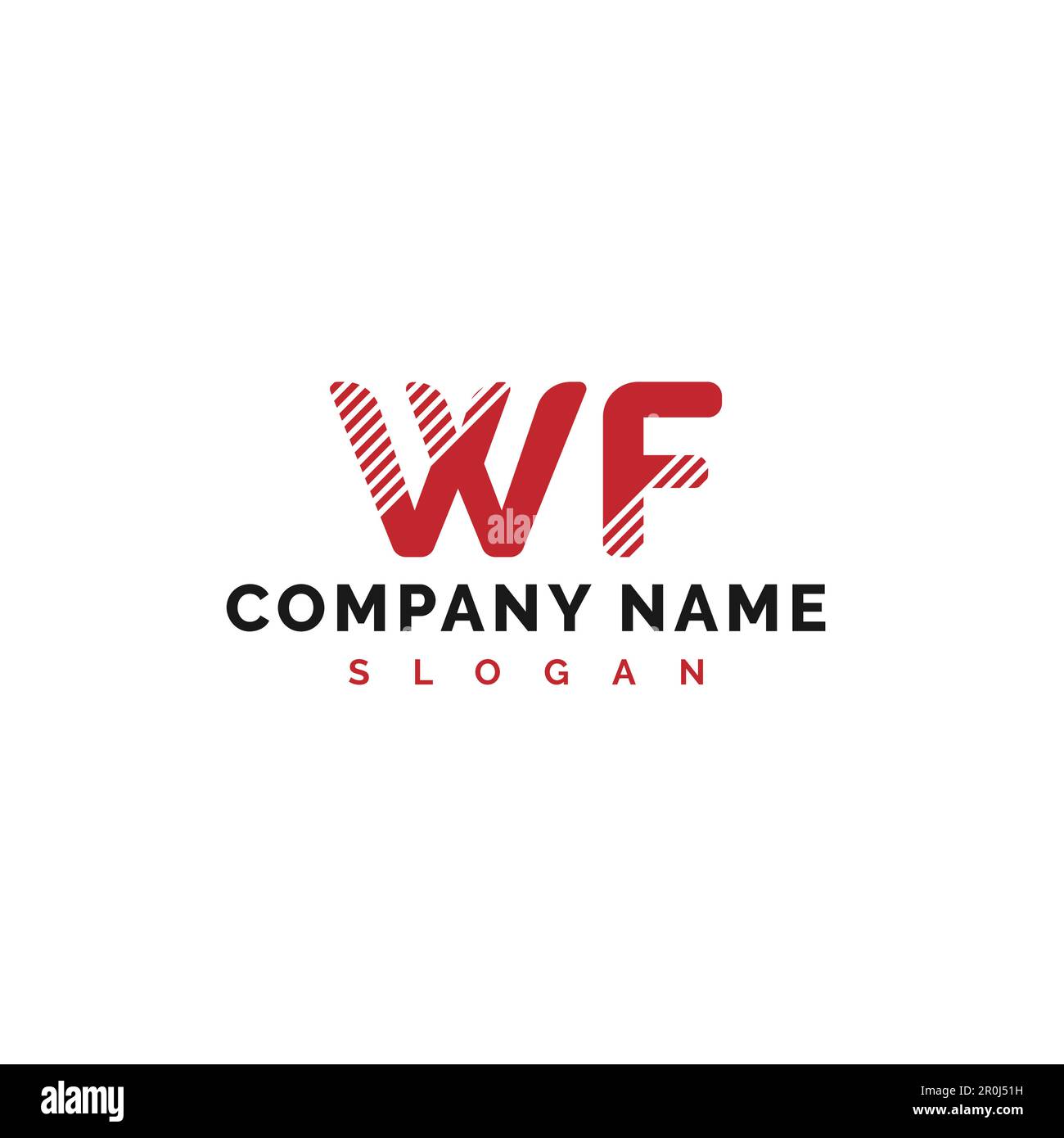 Logo lettre WF. Illustration vectorielle du logo WF Letter - Vector Illustration de Vecteur