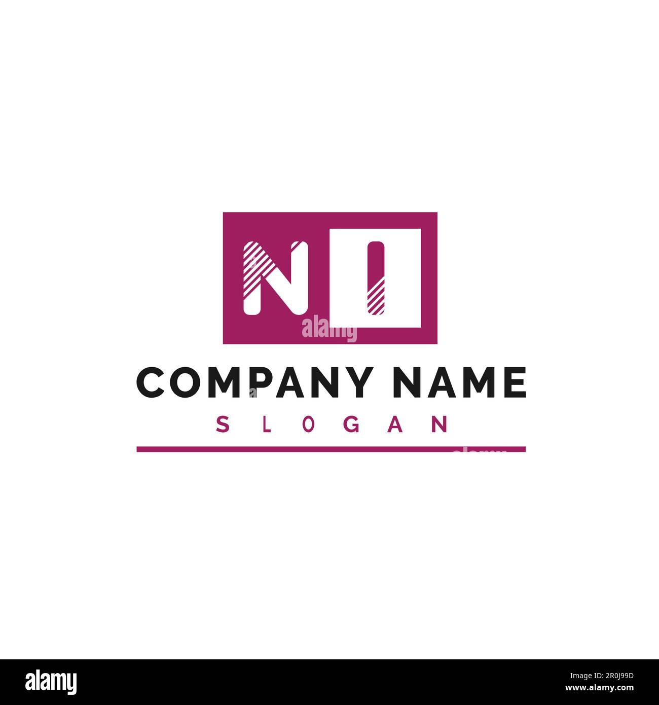 LOGO NI. ILLUSTRATION du vecteur du logo LETTRE NI - Vector Illustration de Vecteur