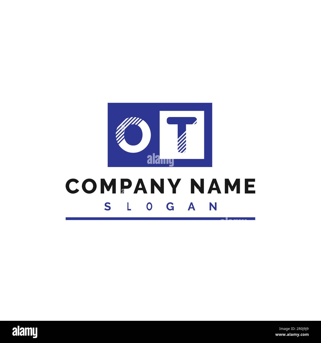 Logo OT. Illustration vectorielle du logo OT Letter - Vector Illustration de Vecteur