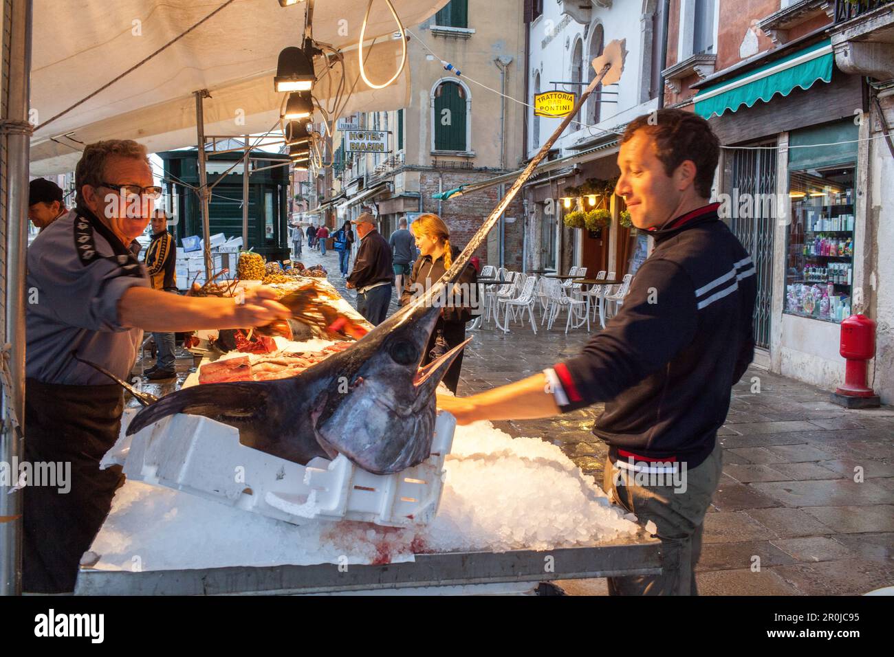 Cale à poissons, Alcide und Alessandro Rossi, Fondamenta di Cannaregio, Ponte delle Guglie, Venise Italie Banque D'Images