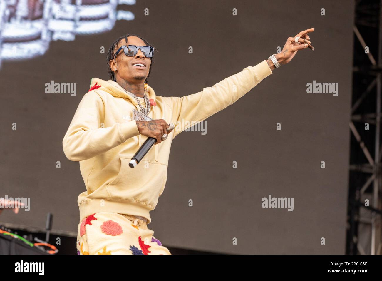 Las Vegas, États-Unis. 06th mai 2023. Le rappeur Soulja Boy (DeAndre Cortez Way) pendant le festival de musique Lovers & Friends sur 6 mai 2023, à Las Vegas, Nevada (photo de Daniel DeSlover/Sipa USA) Credit: SIPA USA/Alay Live News Banque D'Images