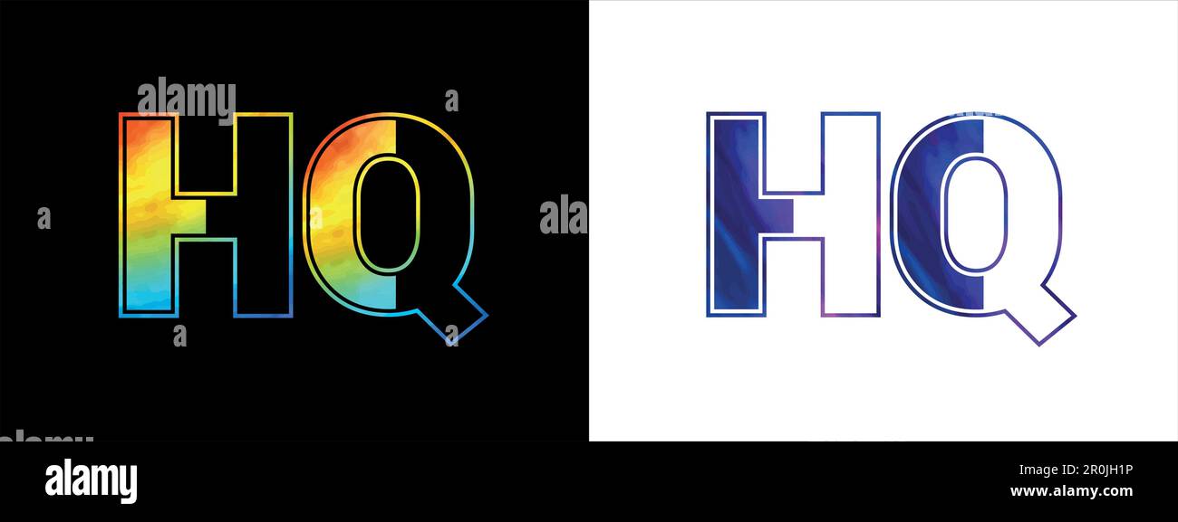 Lettre initiale logo HQ modèle de conception vectoriel. Logo luxueux de qualité pour l'identité de l'entreprise Illustration de Vecteur