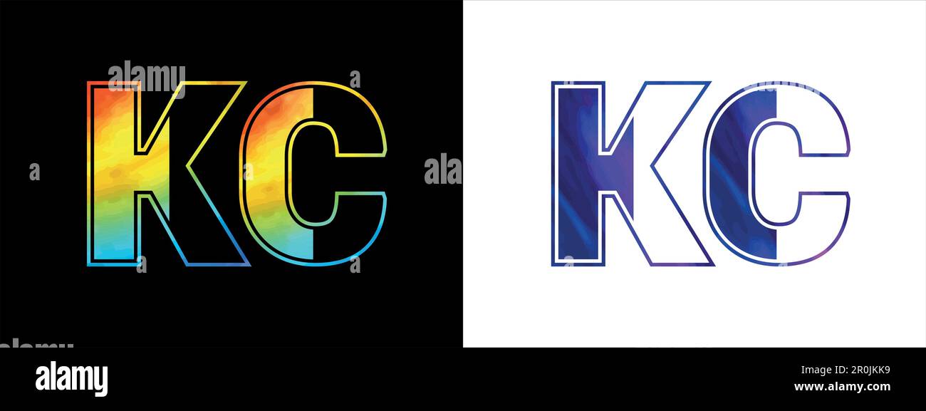 Modèle vectoriel de conception de logo lettre KC. Logo luxueux et moderne pour l'identité de l'entreprise Illustration de Vecteur