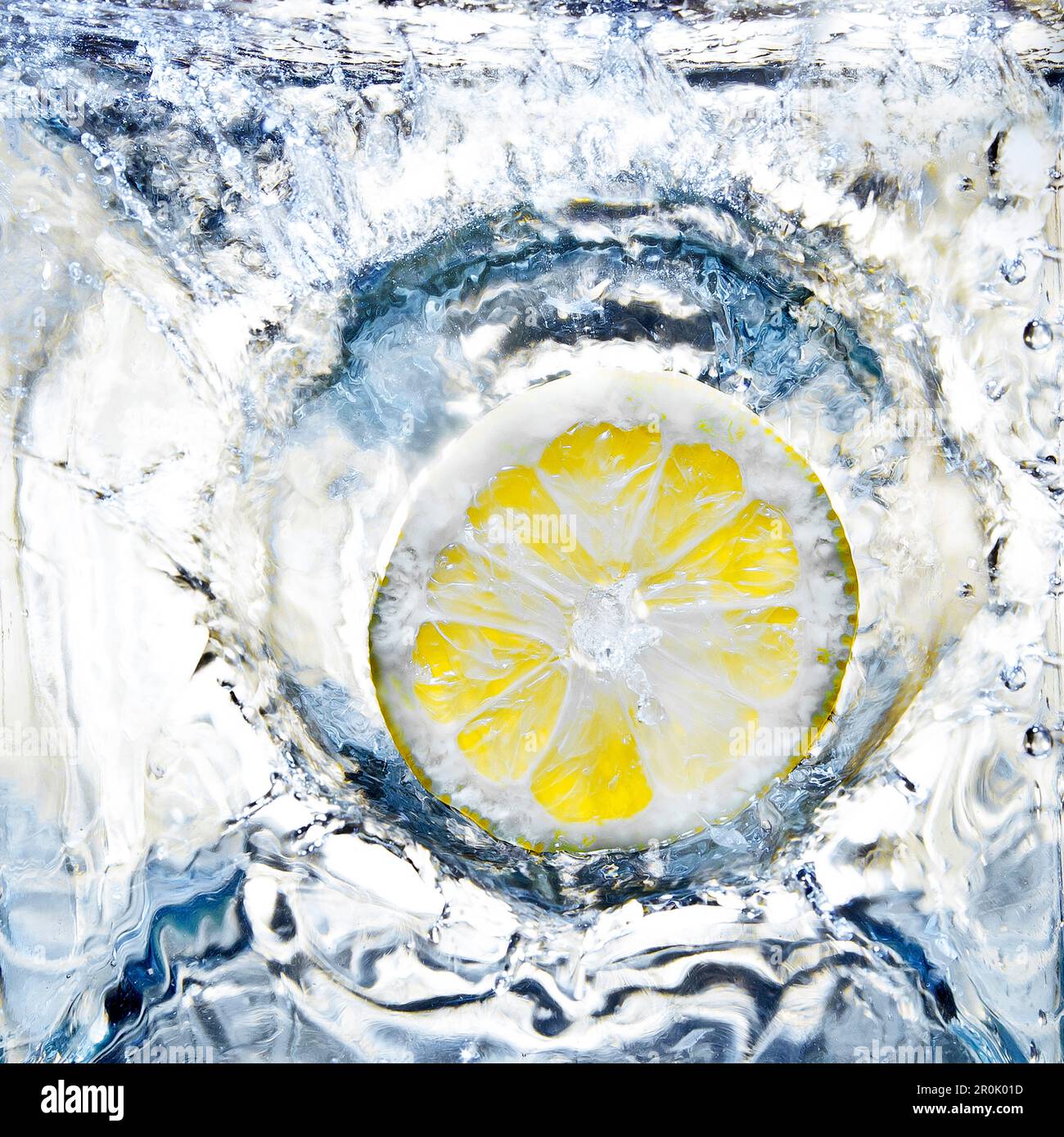 Citron sur glace, boisson longue, cocktail Banque D'Images