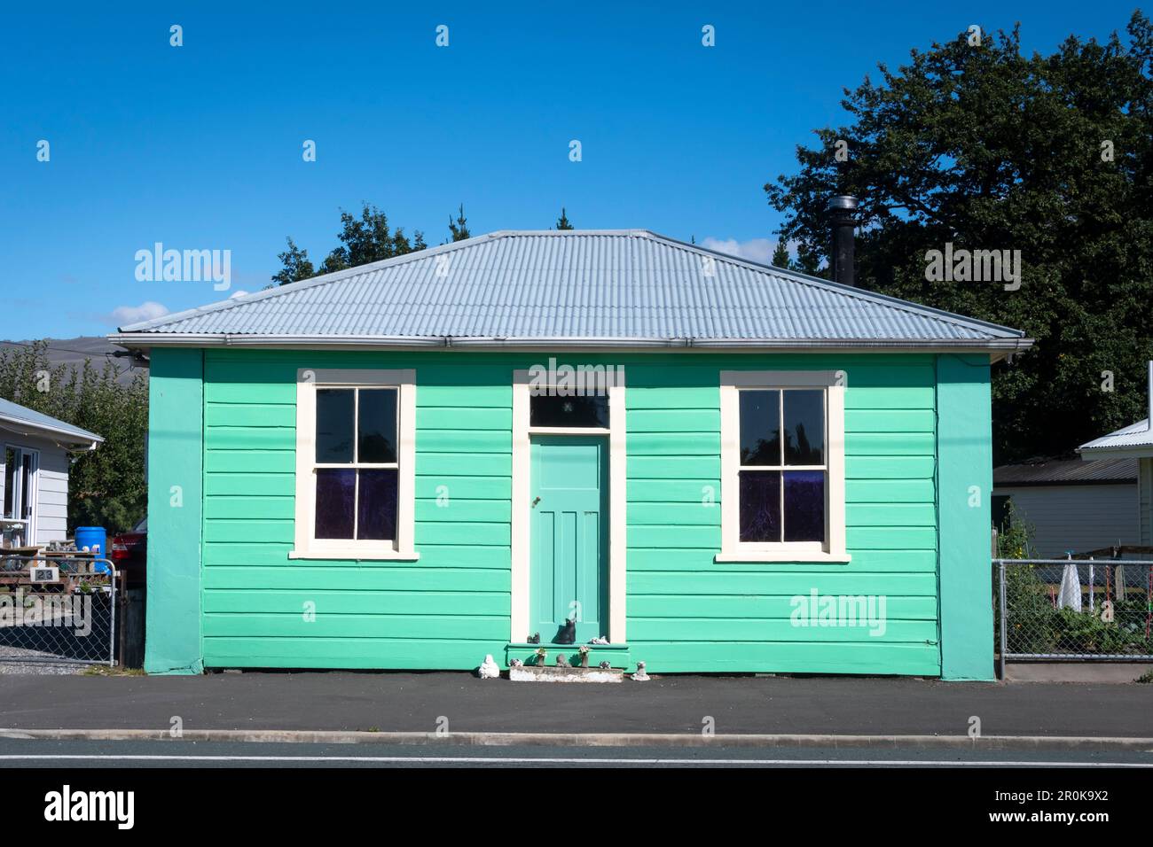 Ancien chalet, Middlemarch, Maniototo, Otago, Île du Sud, Nouvelle-Zélande Banque D'Images