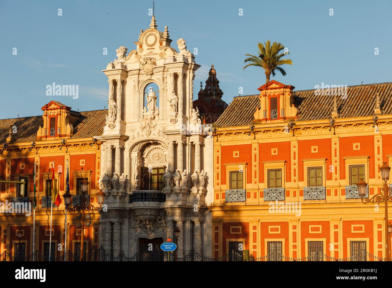 Palacio de San Telmo, ancienne école marine, 18th. Century, Séville, Andalousie, Espagne, Europe Banque D'Images