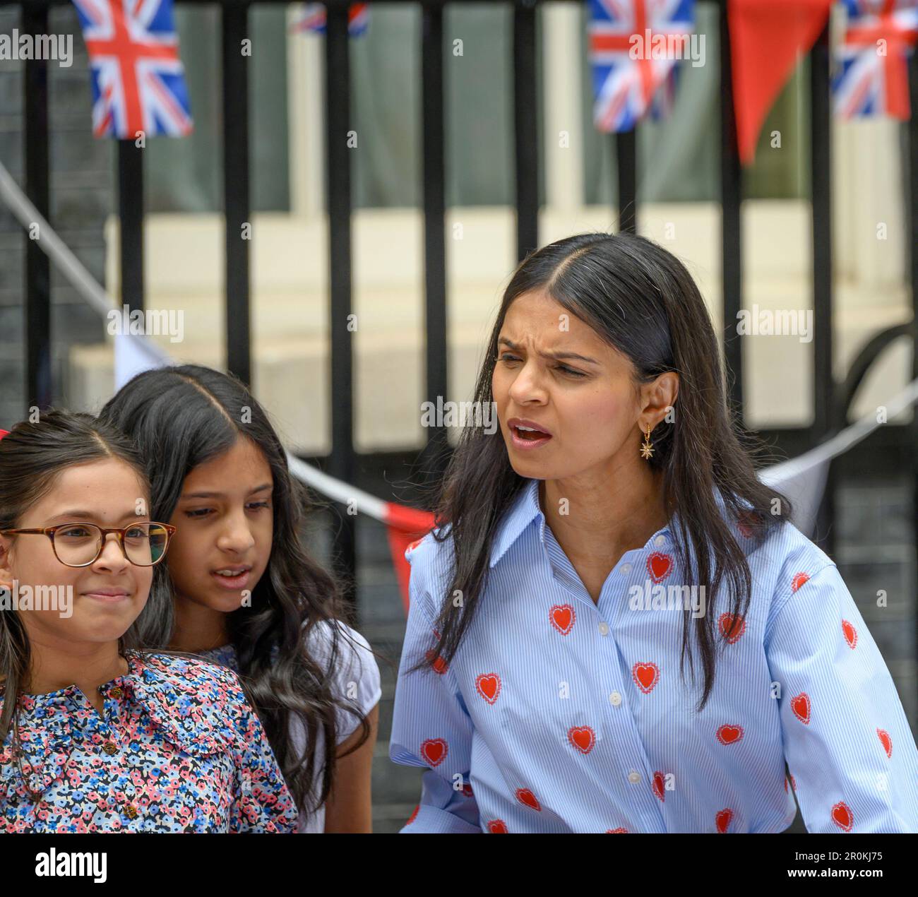Akshata Murty - épouse du Premier ministre Rishi Sunak - avec leurs ...