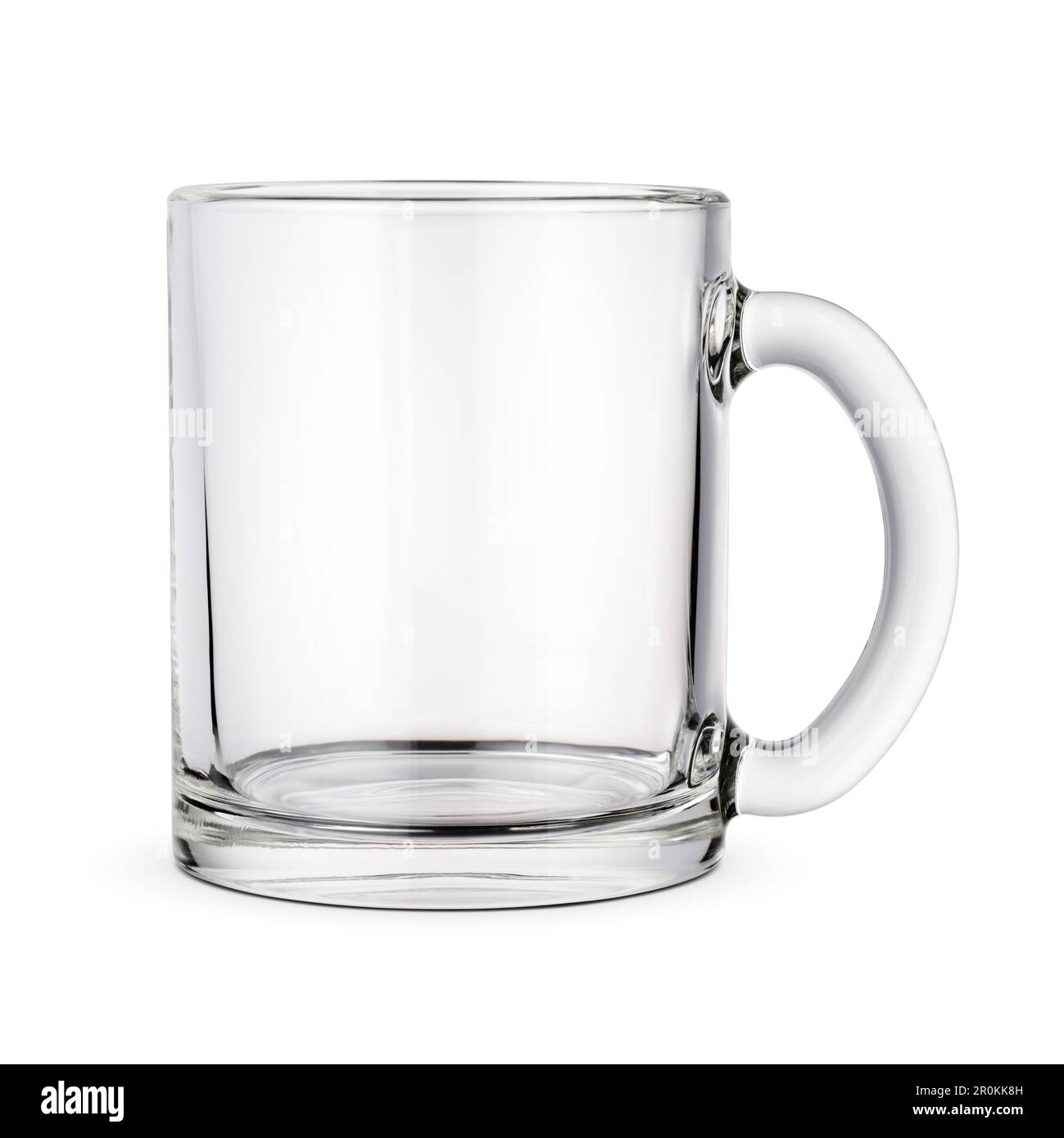 Tasse à café ou à thé transparente en verre vierge isolée sur fond blanc  Photo Stock - Alamy
