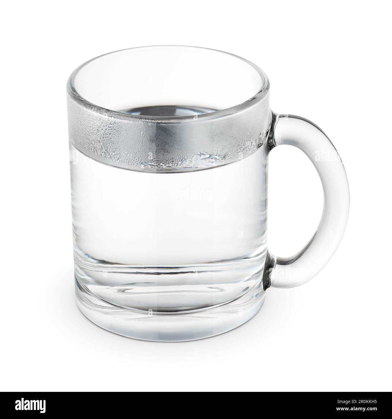 Tasse à eau chaude pure isolée sur fond blanc. Banque D'Images