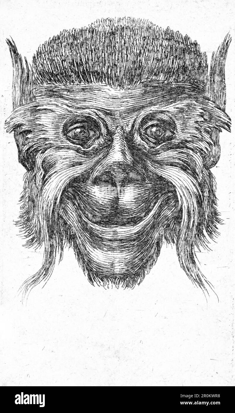 François Chauveau - masque de singe, de divers Masques - 1635–1645 Banque D'Images