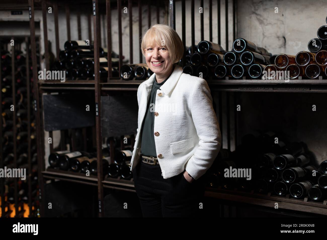 Emma Fox, directrice générale de Berry Bros & Rudd, le plus ancien marchand de vins et spiritueux de Londres, St James's, Londres, Angleterre, Royaume-Uni Banque D'Images
