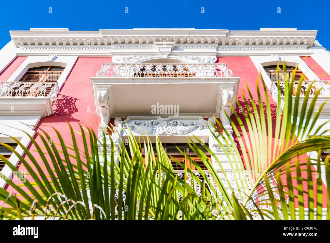 Résidence historique, vieille ville, San Juan, Porto Rico, Caraïbes, ÉTATS-UNIS Banque D'Images