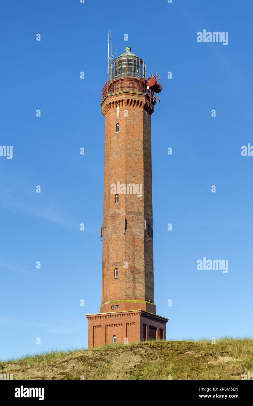 Phare sur l'île de Frise orientale Norderney, Mer du Nord, Basse-Saxe, Nord de l'Allemagne, Allemagne, Europe Banque D'Images