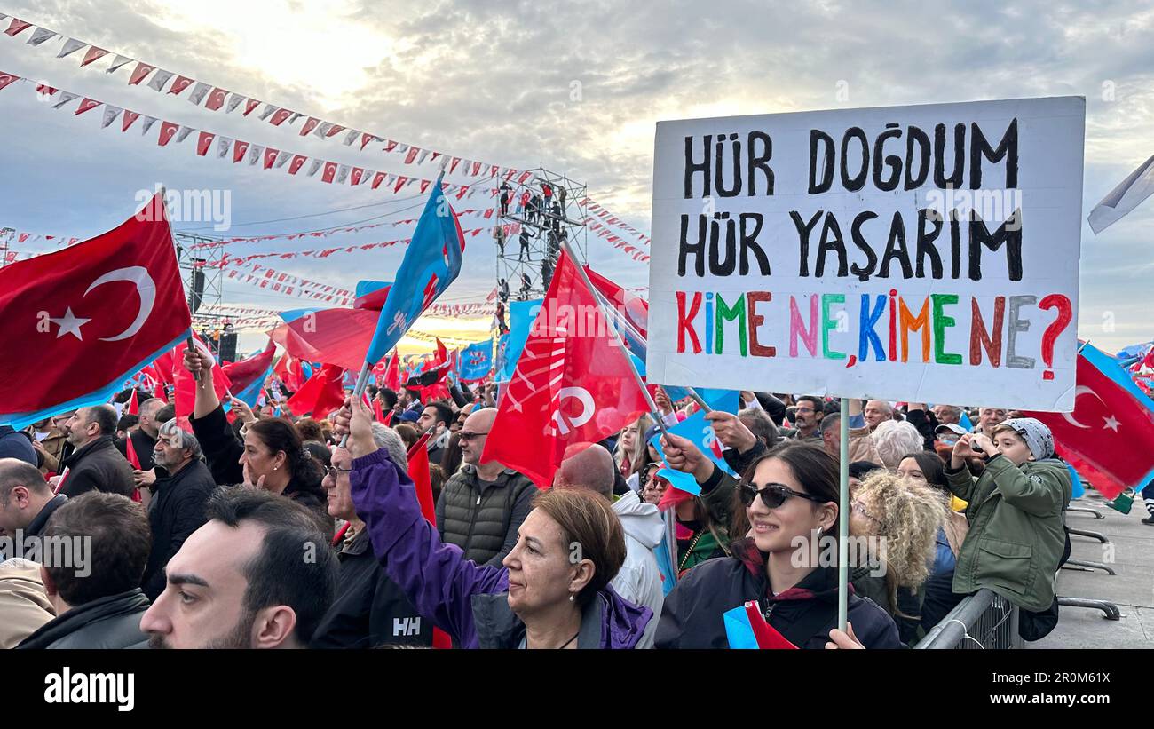 La campagne électorale de Kemal Kilicdaroglu, chef de l'opposition turque, dans le district de Maltepe à Istanbul, dans ce dossier 6 mai 2023 photo. (CTK Pho Banque D'Images