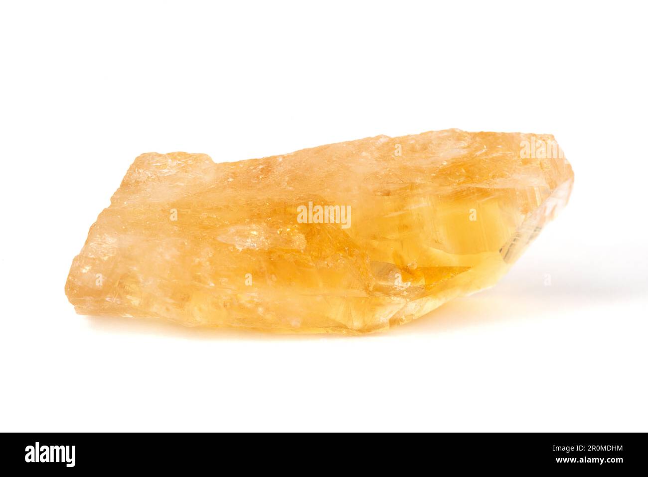 La citrine est du quartz jaune et c'est une pierre précieuse. Banque D'Images