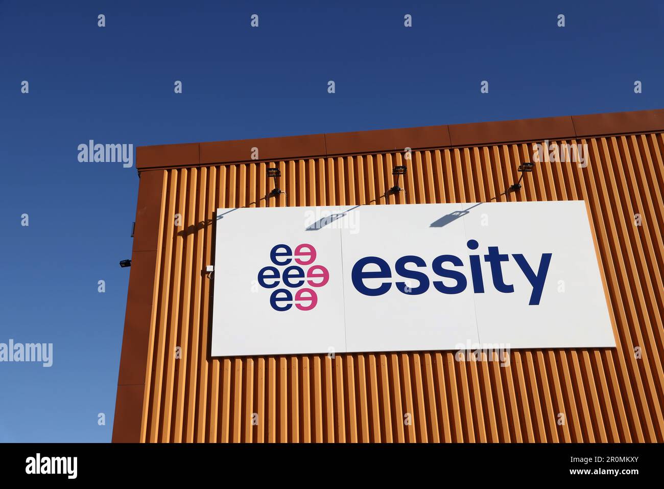 Essity AB, Askersund, Suède. Essity AB est une entreprise mondiale d'hygiène et de santé. Banque D'Images