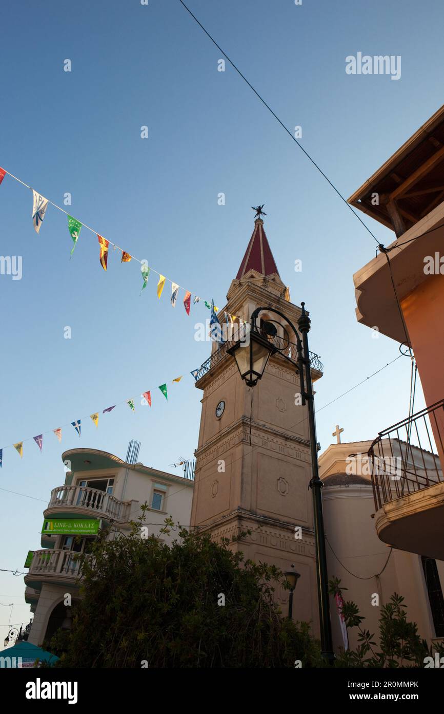 Église orthodoxe dans le centre de Zante, ville de Zakynthos, Zakynthos, Iles Ioniennes, Grèce Banque D'Images