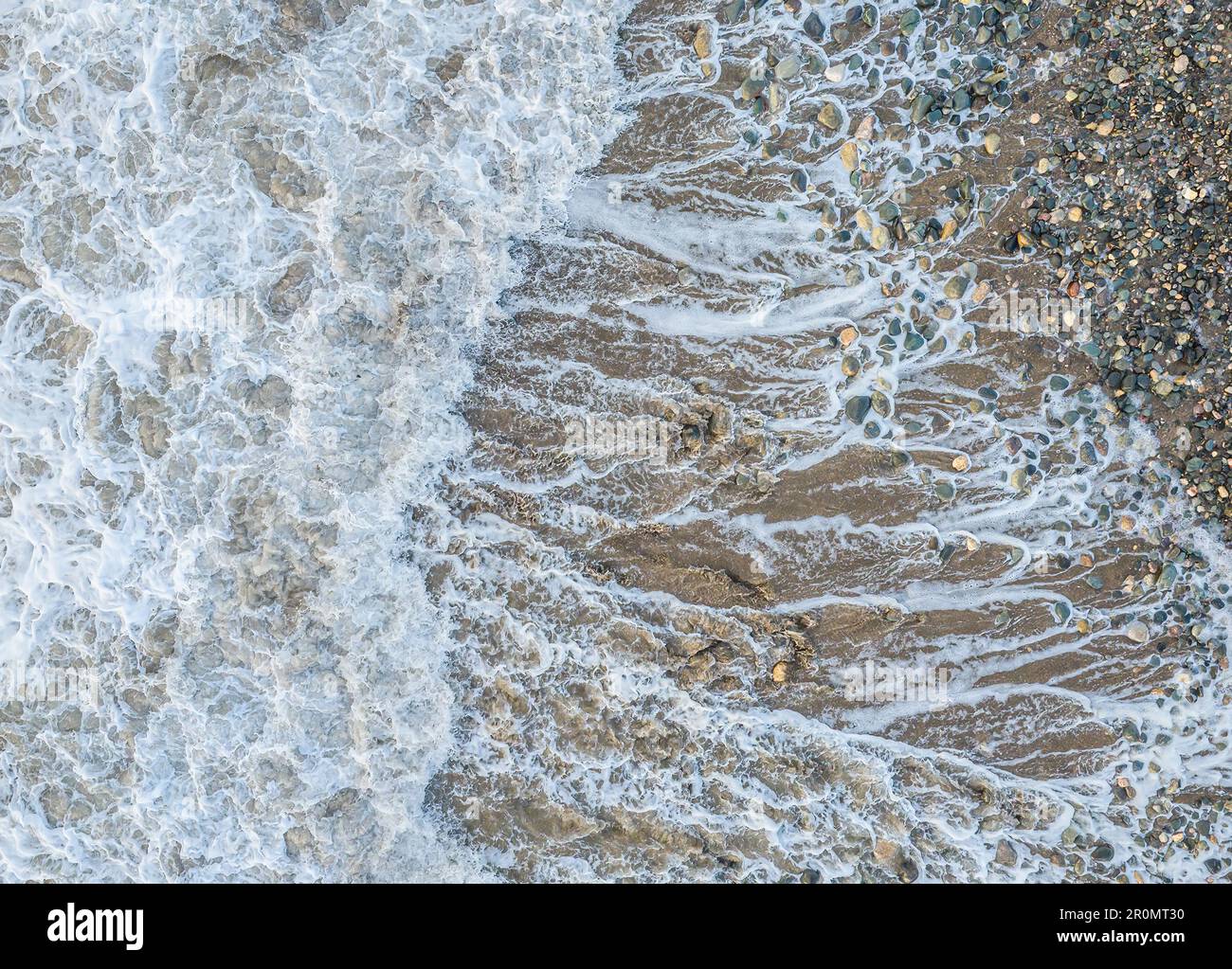 Plage d'Aberdesach vue d'en haut Banque D'Images