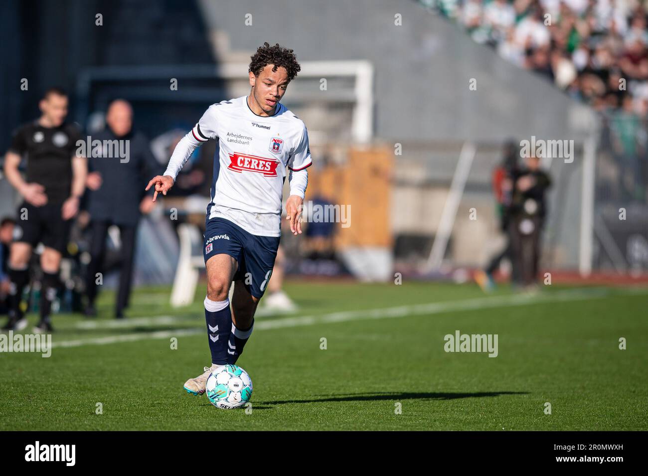Aarhus, Danemark. 07th, mai 2023. Mikael Anderson (8) d'AGF vu lors du match Superliga de 3F entre Aarhus GF et Viborg FF au parc Ceres d'Aarhus. (Crédit photo: Gonzales photo - Morten Kjaer). Banque D'Images