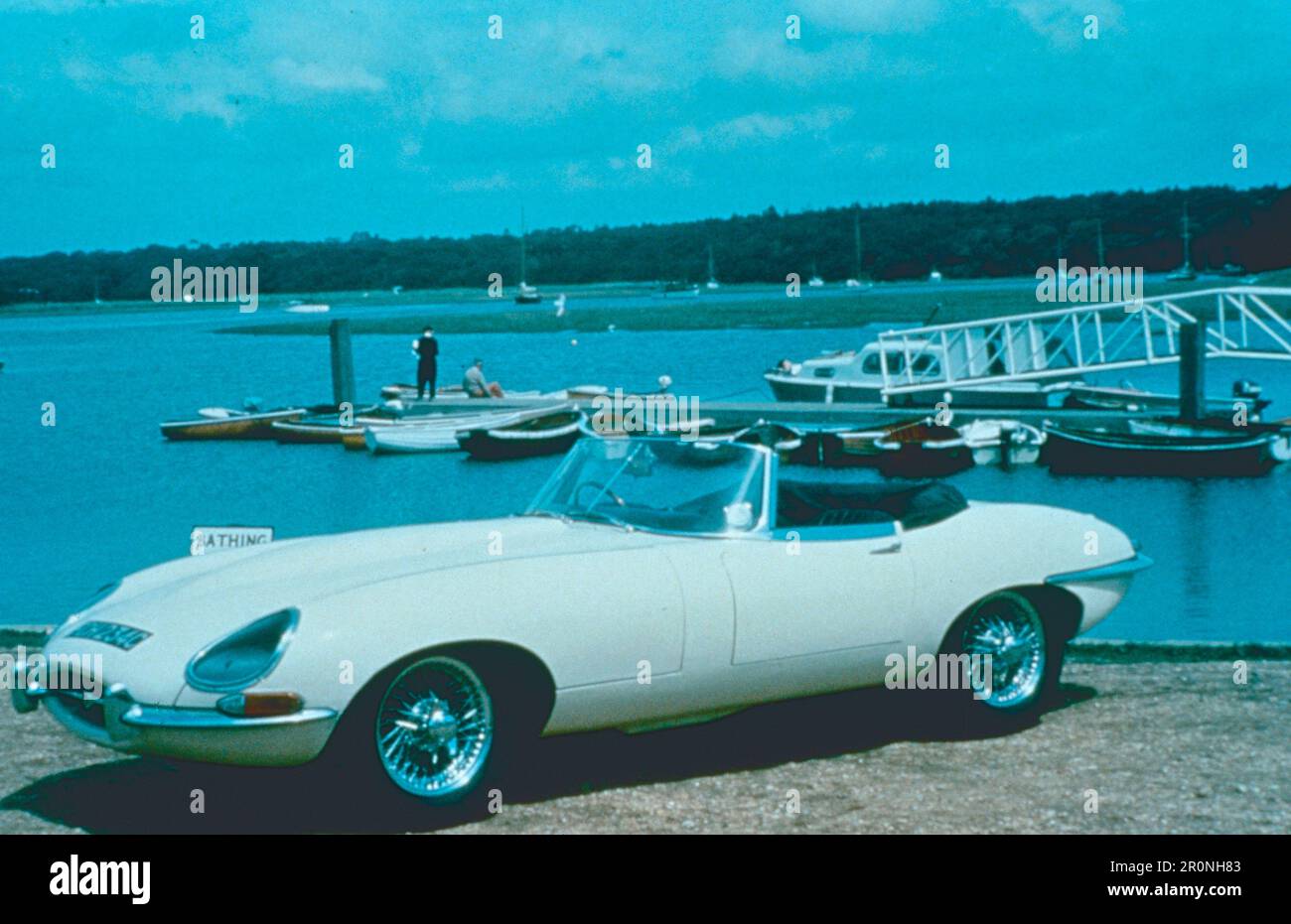 Jaguar modèle de voiture E-Type série III, Royaume-Uni 1974 Banque D'Images