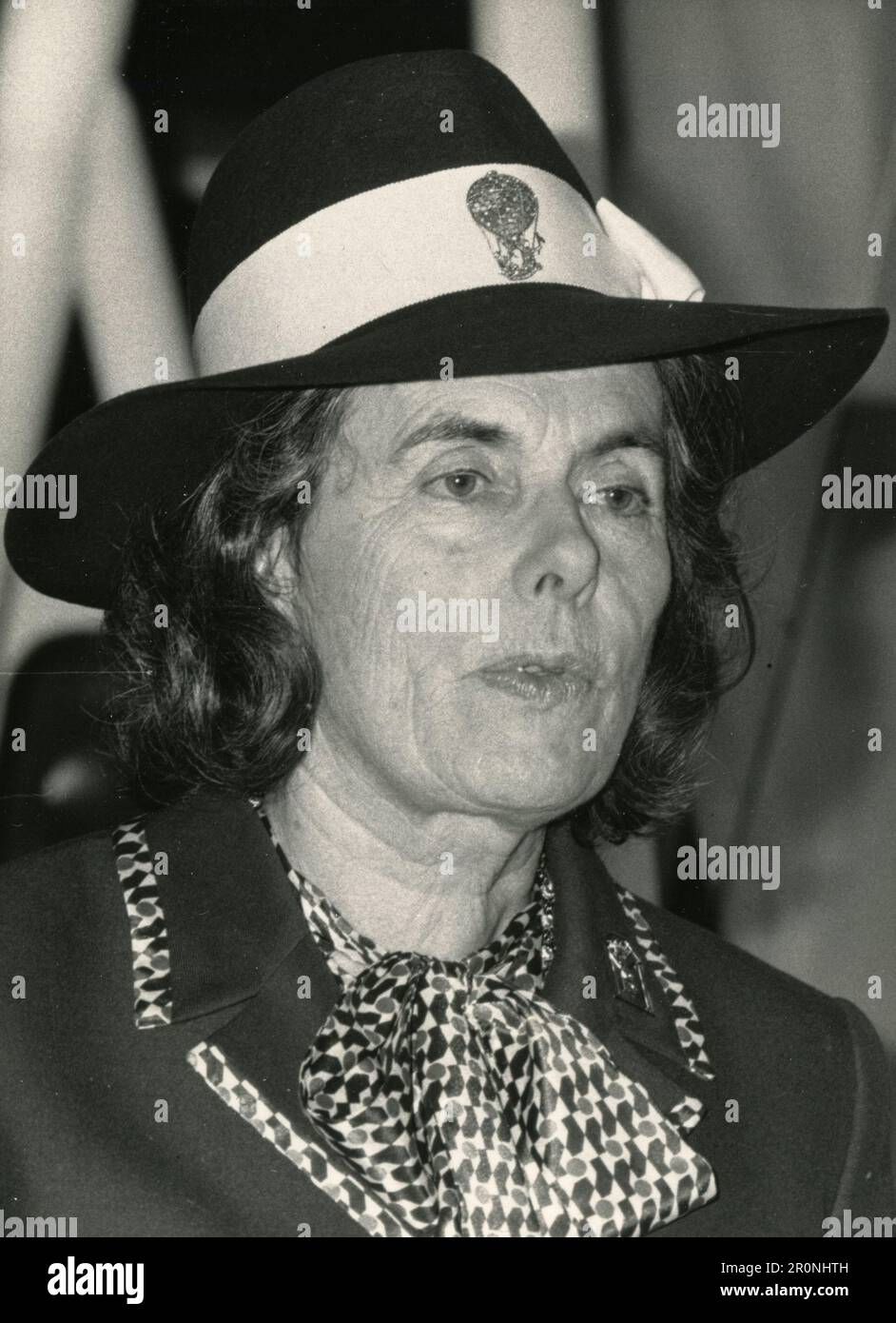 Portrait de la femme britannique Patricia Knatchbull Comtesse Mountbatten de Birmanie, Royaume-Uni 1984 Banque D'Images