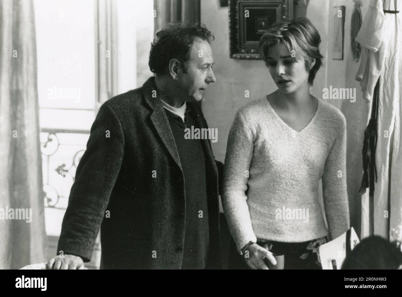 Acteurs Jean-Louis Rolland et Florence Giorgetti dans le film une fois de plus (encore), France 1988 Banque D'Images