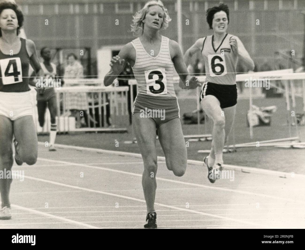 Portrait de l'athlète britannique Donna Murray Hartley, Royaume-Uni 1970s Banque D'Images