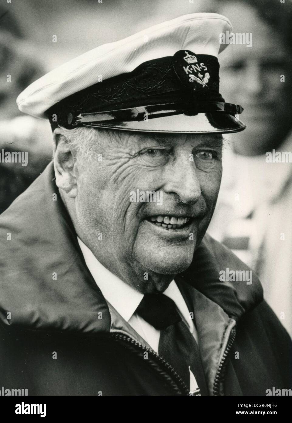 Portrait du roi de Norvège Olav V, 1987 Banque D'Images