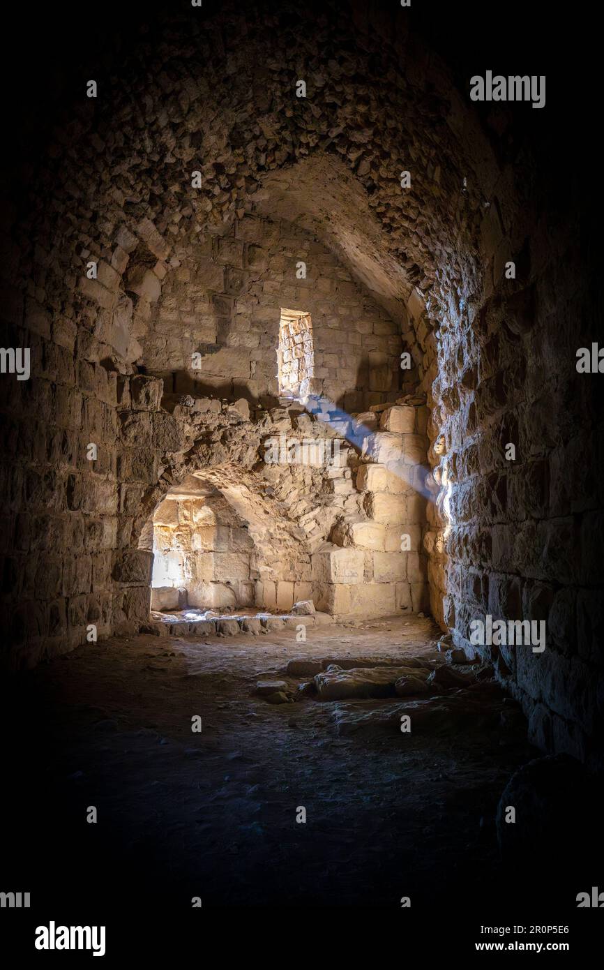 Intérieur du château en Jordanie Banque D'Images