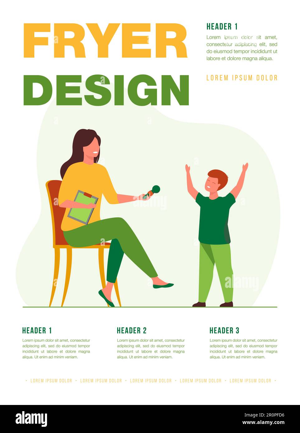 Animateur de spectacle de talent donnant un micro au garçon chantant Illustration de Vecteur