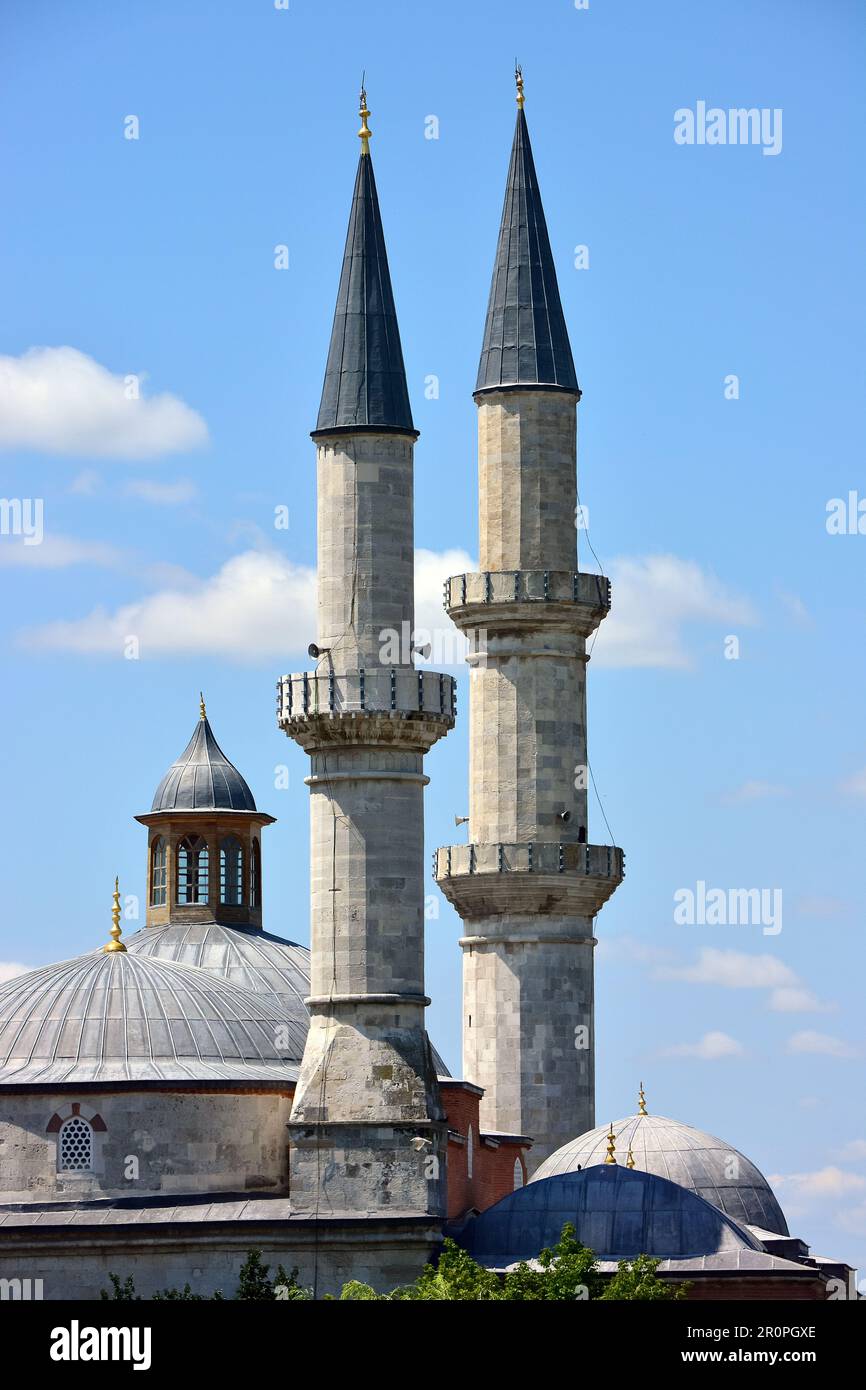 Ancienne mosquée, Grande Mosquée, Eski Camii, Ulucami, mosquée ottomane du début du 15th siècle, Edirne, Turquie Banque D'Images