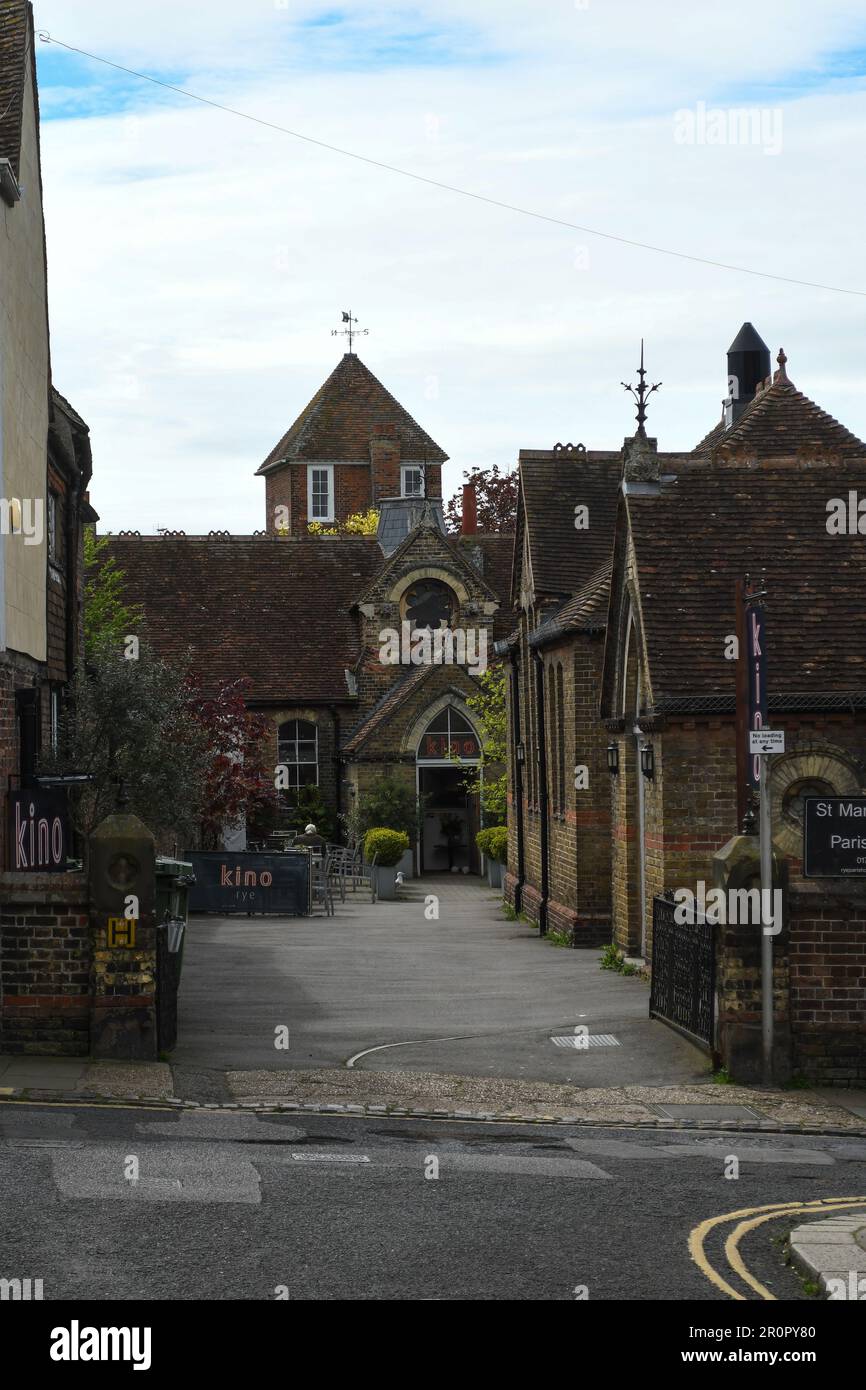 Market Street et Rye Town Hall Banque D'Images