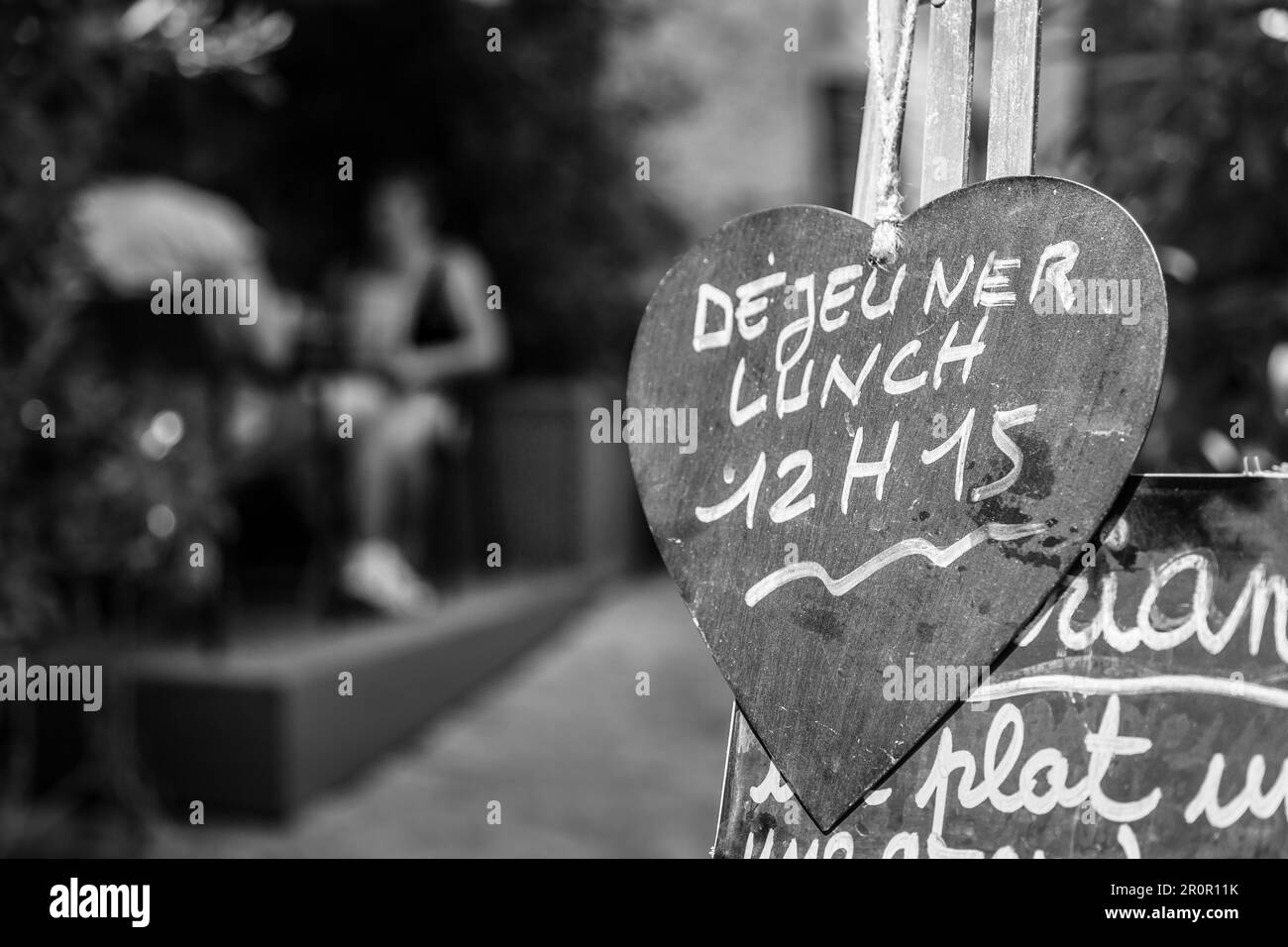 Détail d'un menu typique français en Provence - France Banque D'Images