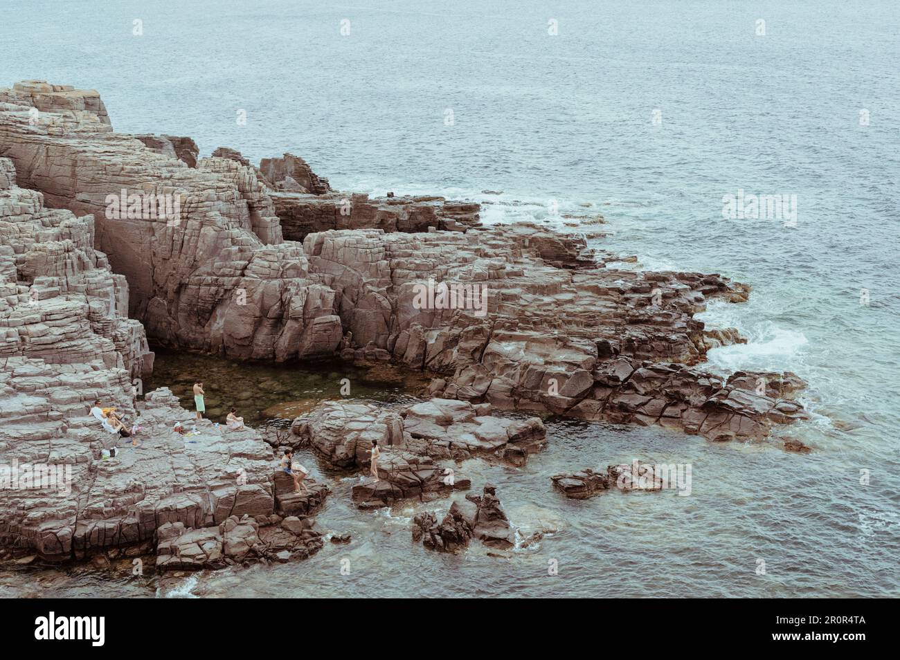 Île San Pietro, Sardaigne, Italie. Panorama et paysages sur la falaise Banque D'Images