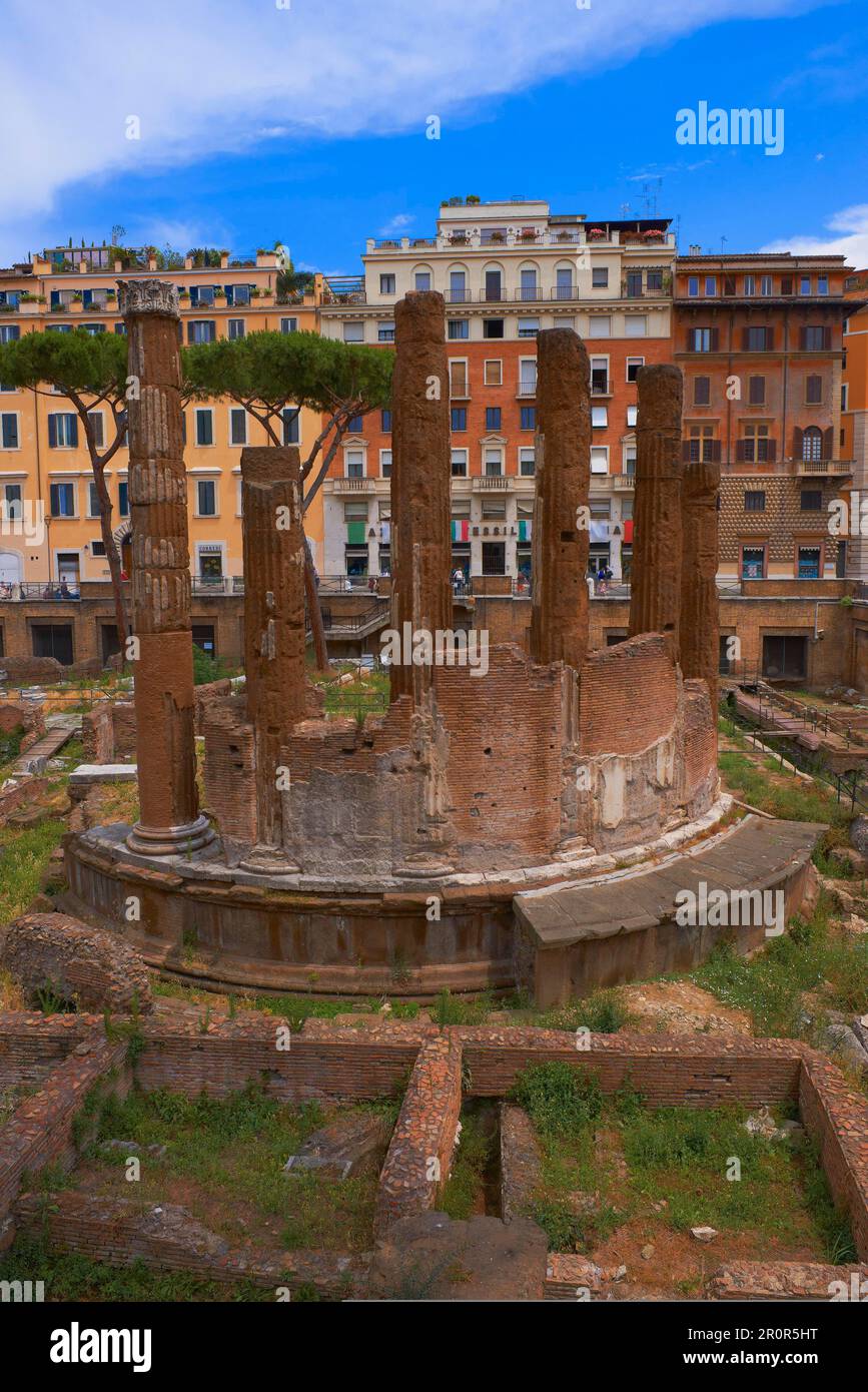 Area Sacra, Largo di Torre Argentina, Pigna, Rome, Latium, Italie Banque D'Images