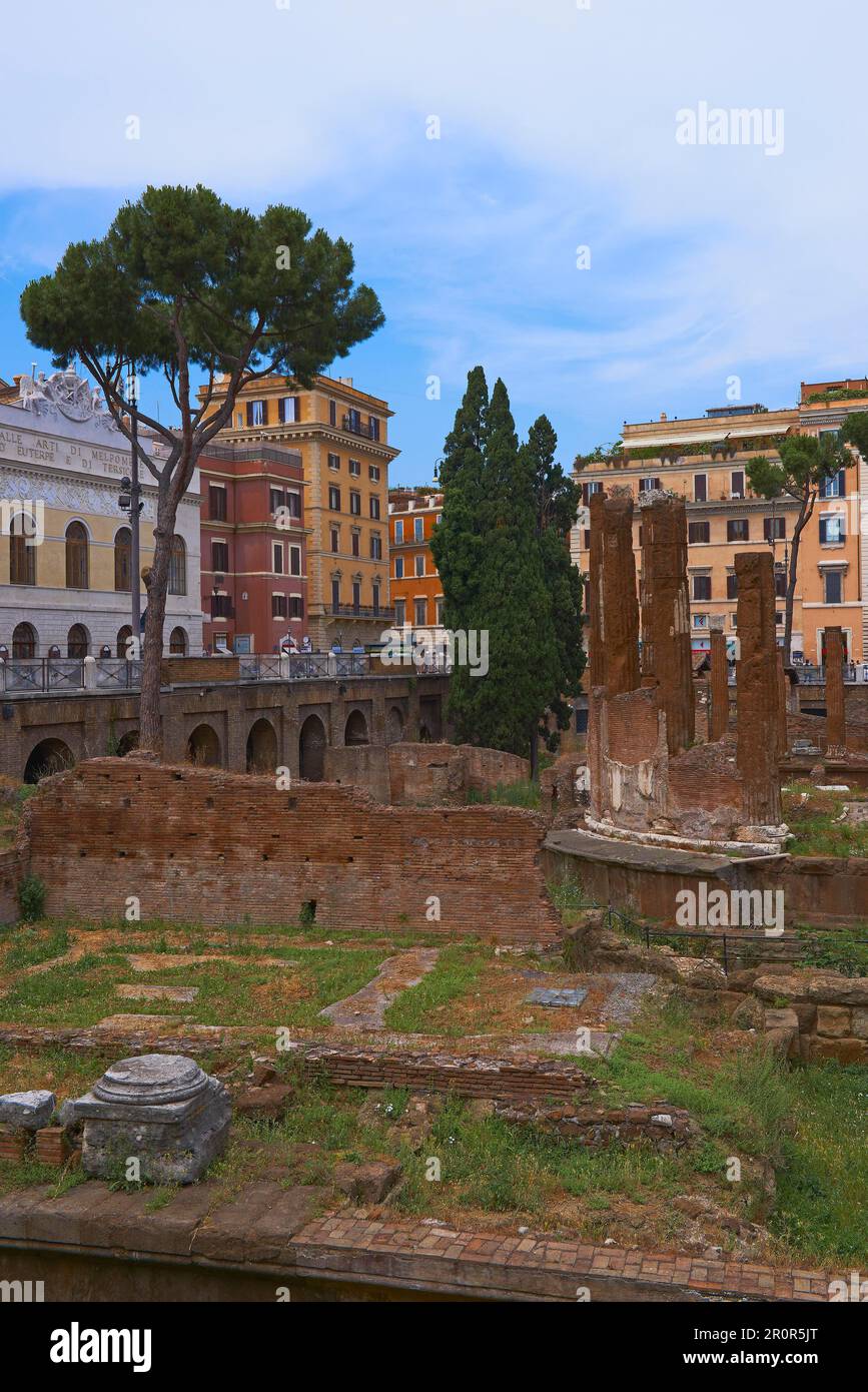 Area Sacra, Largo di Torre Argentina, Pigna, Rome, Latium, Italie Banque D'Images