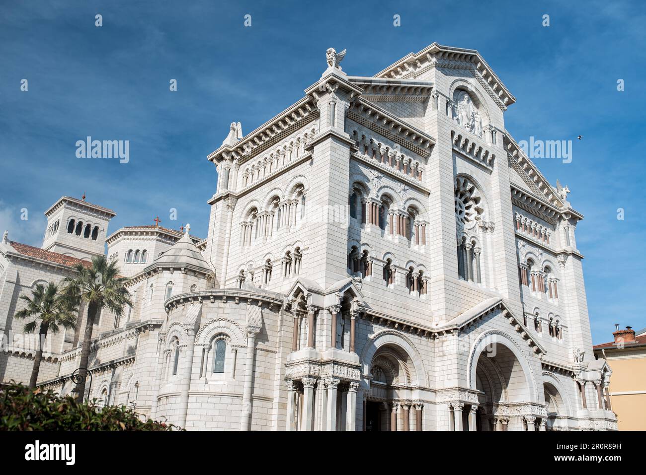 La cathédrale notre-Dame Immaculée, anciennement appelée cathédrale Saint-Nicolas, cathédrale catholique romaine dans le quartier Monaco-ville de Monaco. Banque D'Images