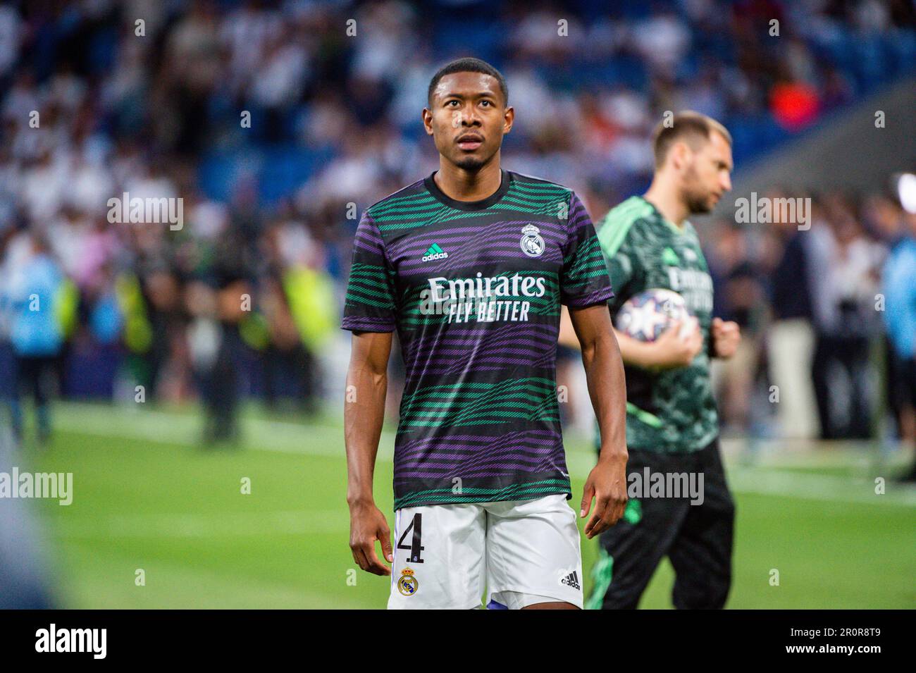 Madrid, Espagne. 09th mai 2023. David Alaba (Real Madrid) avant le match de football entre&#XA;Real Madrid et Manchester City valable pour la demi-finale de la Ligue des champions de l'UEFA célébrée à Madrid, Espagne au stade Bernabeu le mardi 09 mai 2023 crédit : Live Media Publishing Group/Alamy Live News Banque D'Images