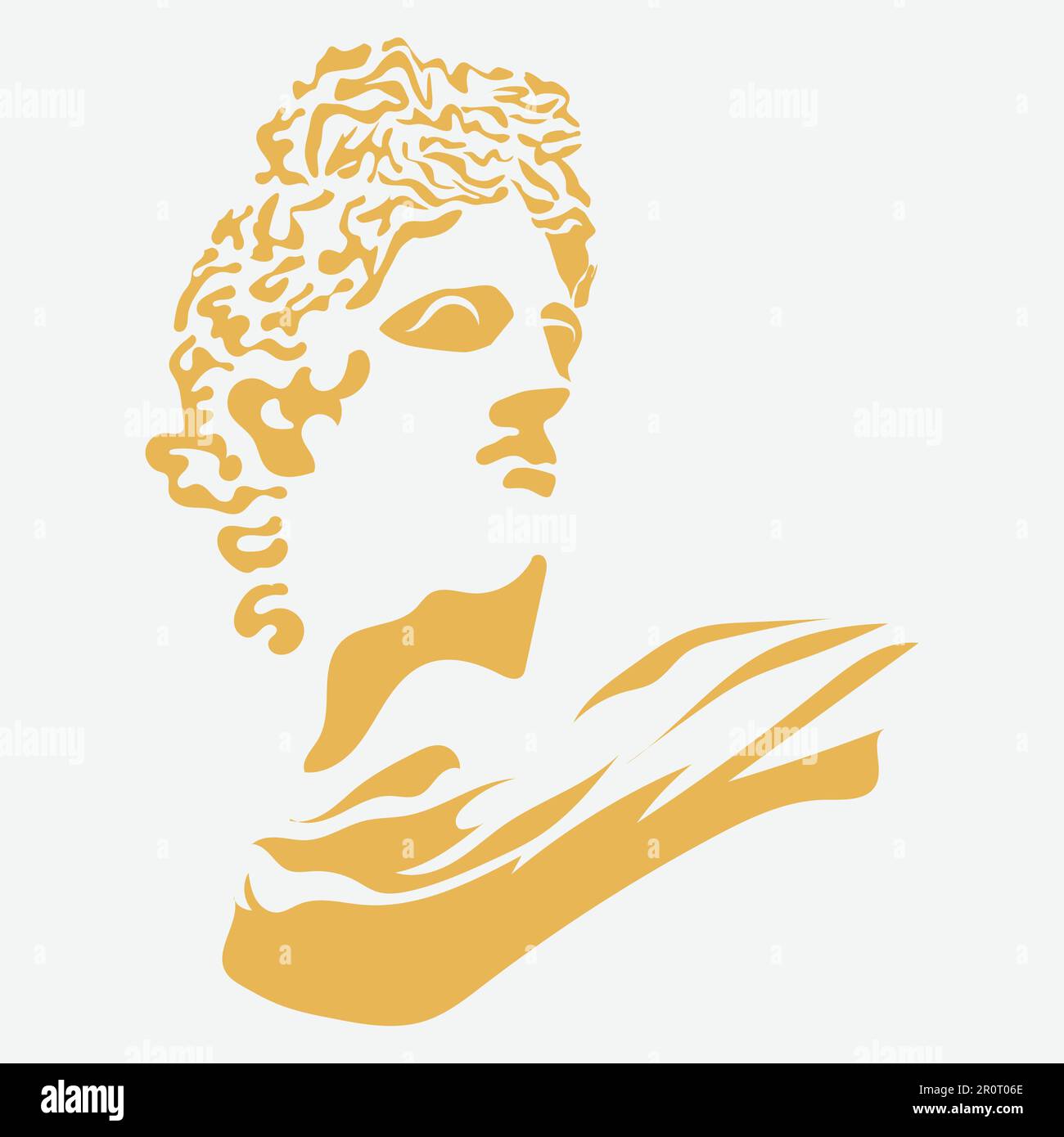 Ancien dieu grec Apollo sculptures mythologiques classiques illustration vectorielle silhouette Illustration de Vecteur