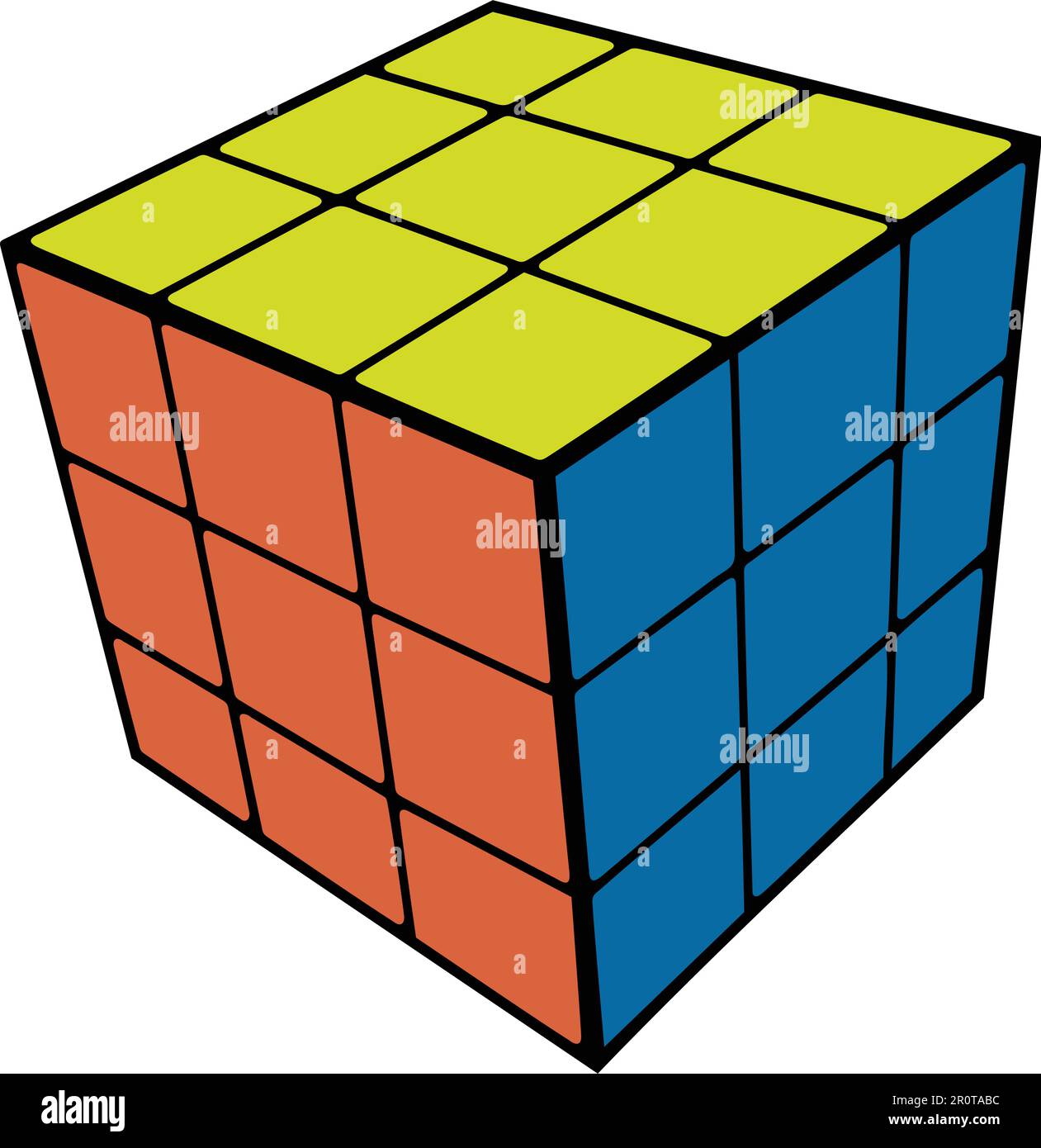 Cube. Icône de casse-tête de combinaison Illustration de Vecteur