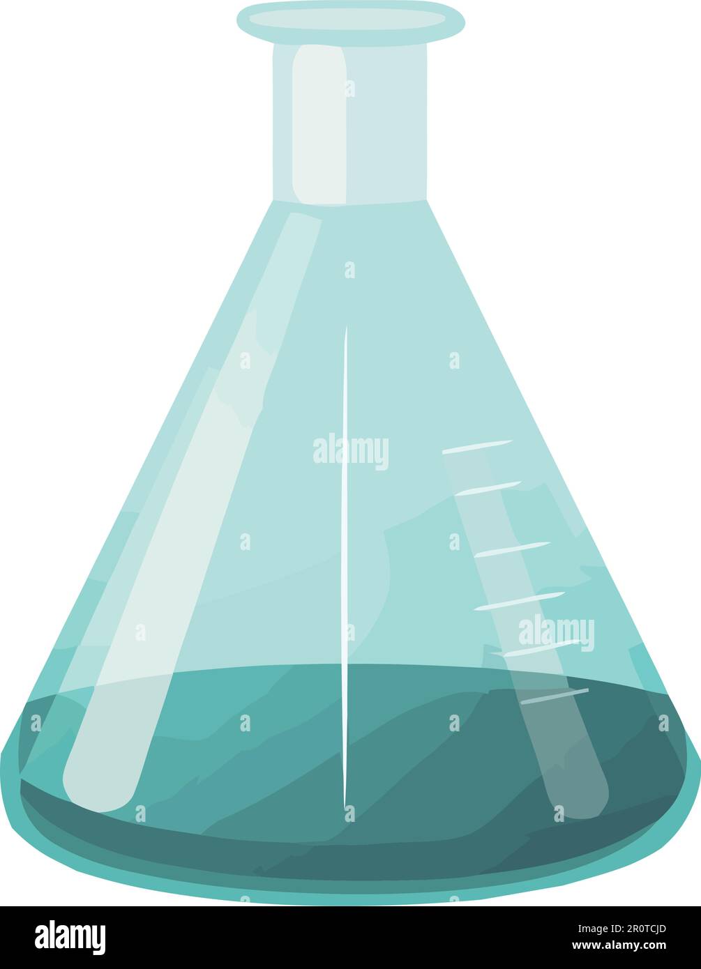 La verrerie de laboratoire transparente symbolise l'expérimentation scientifique et la découverte isolée Illustration de Vecteur