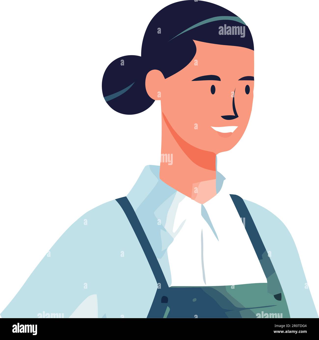 Souriant hommes et femmes travaillant dans l'industrie isolé Illustration de Vecteur