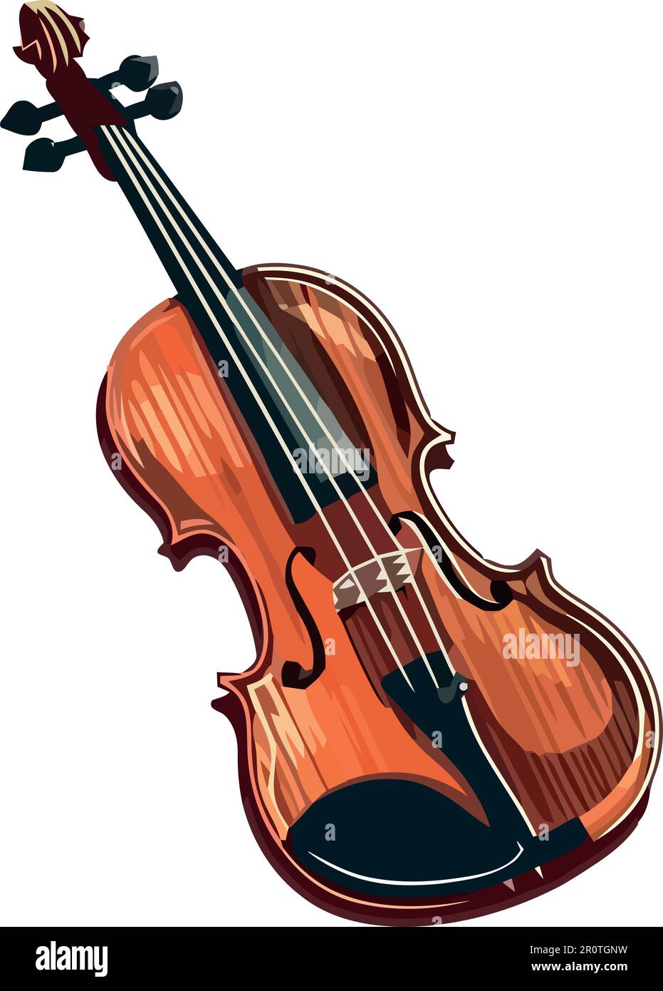 Motif violon en bois Illustration de Vecteur