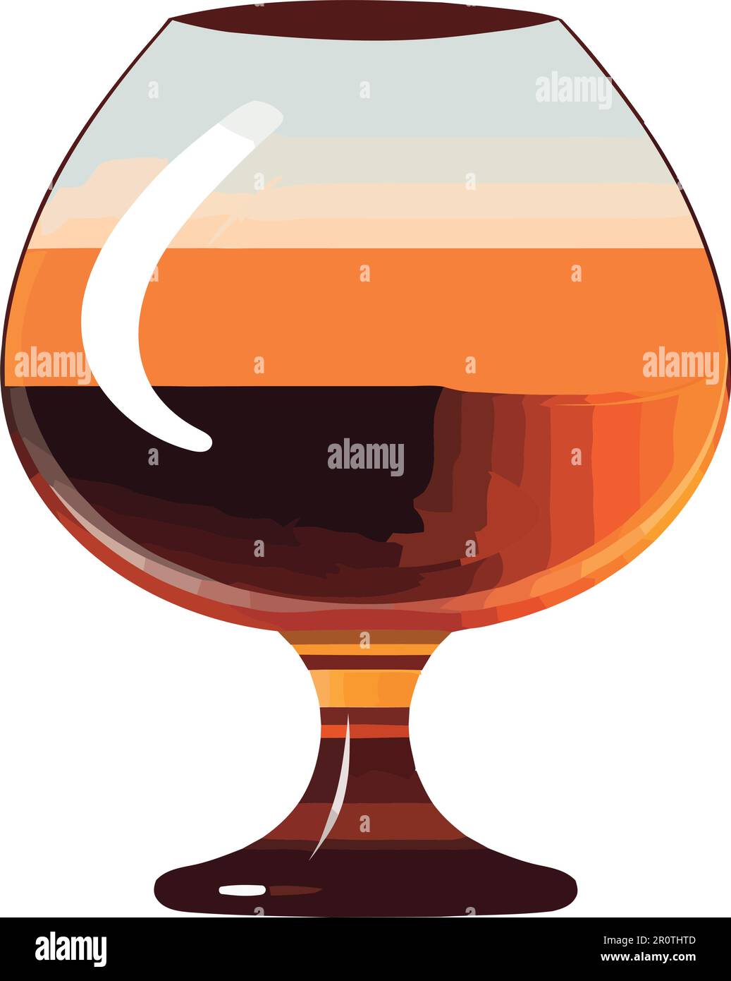Whisky de luxe en verre de cristal Illustration de Vecteur