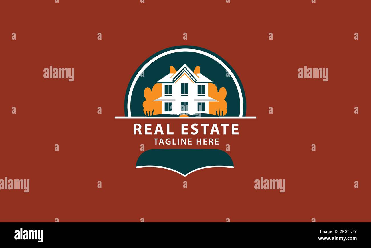 Une nouvelle illustration du logo Real State Home Flat. Illustration de Vecteur