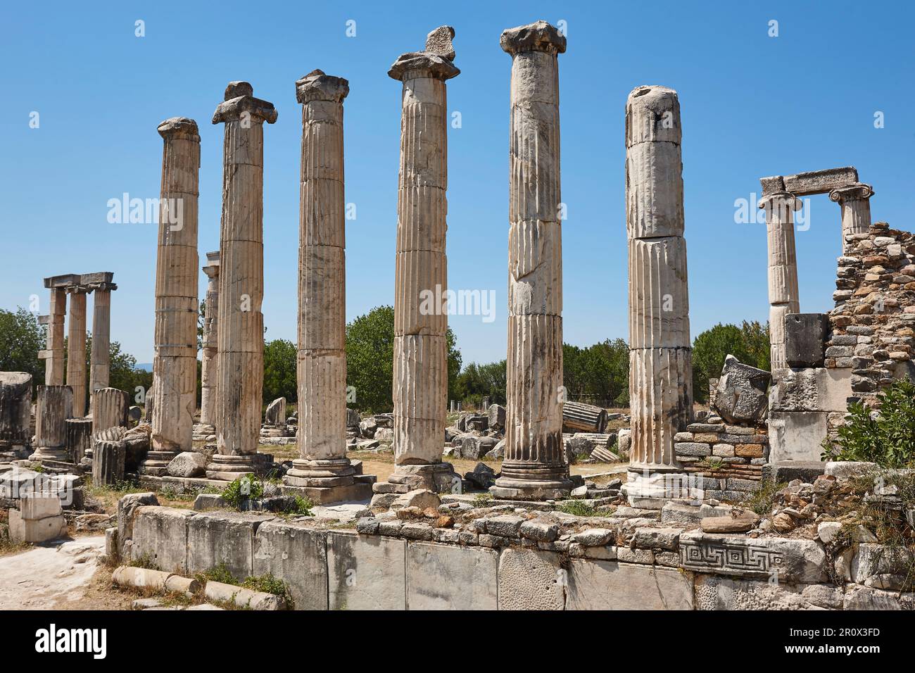 Les ruines grecques d'Afrodisias en Anatolie. Ancien village de Turquie Banque D'Images