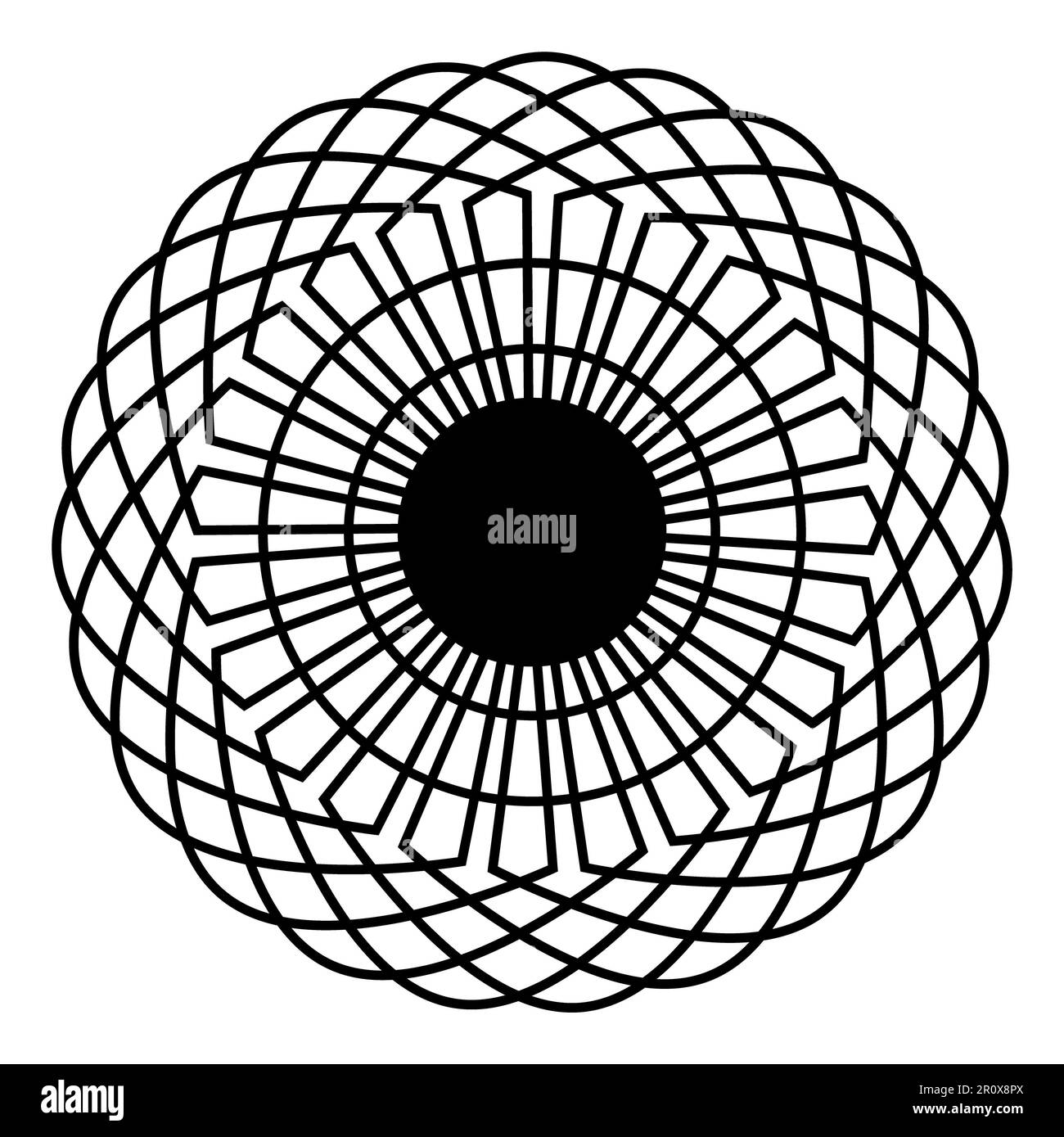 Abstrait floral mandala design, Mandala art design que vous pouvez utiliser comme arrière-plan, design, etc Banque D'Images